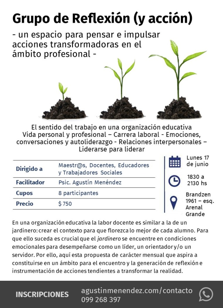 Flyer - 01 - Grupos de Reflexión para MAESTR@S - 17 de junio