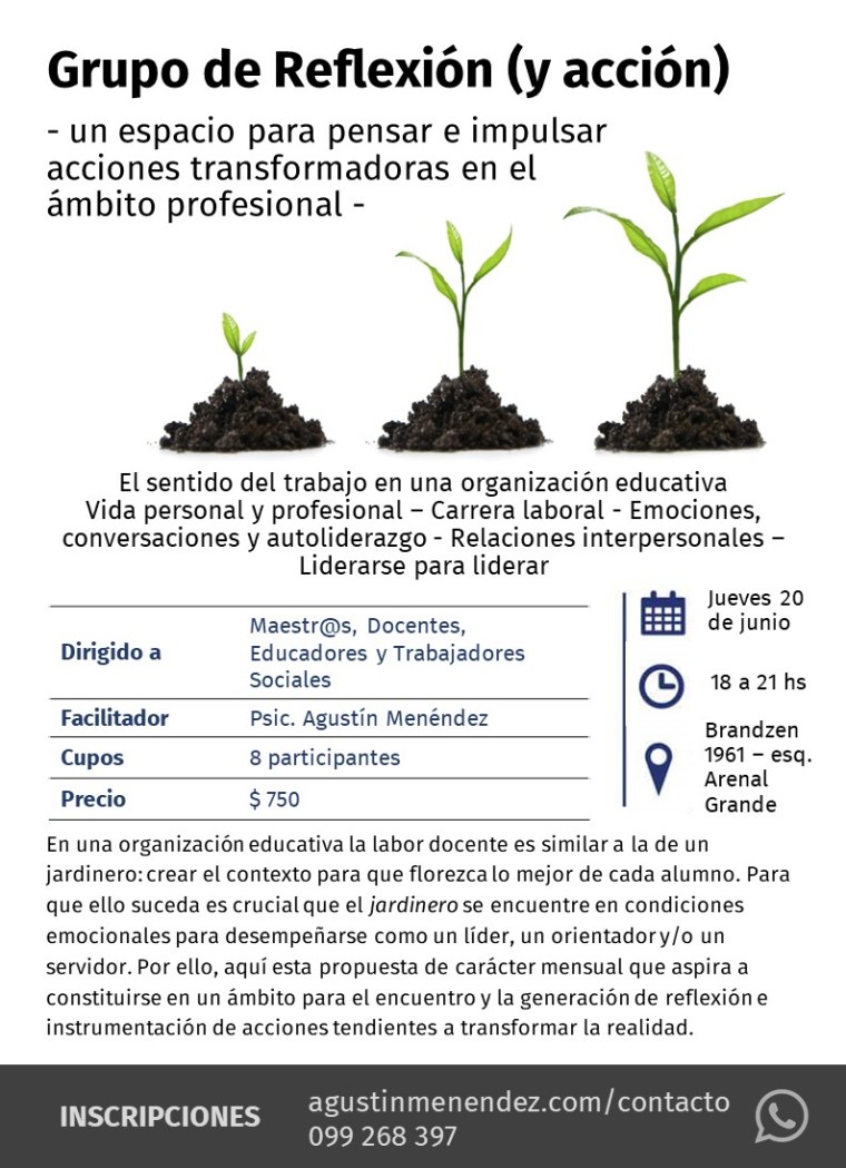 Flyer - 01 - Grupos de Reflexión para MAESTR@S